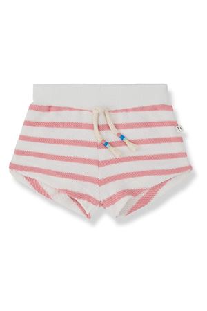 Bermuda in misto cotone a righe bianco e rosa 1+IN THE FAMILY KIDS | PORTINATXSTRAWBERRY